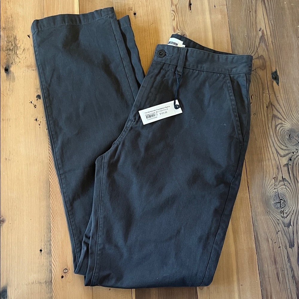 Taylor Stitch NWT The Democratic Foundation Pant in organic coal